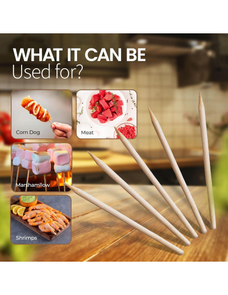 Pinchos de BBQ de Bambú Alpine Cuisine 15 cm - 100 unidades