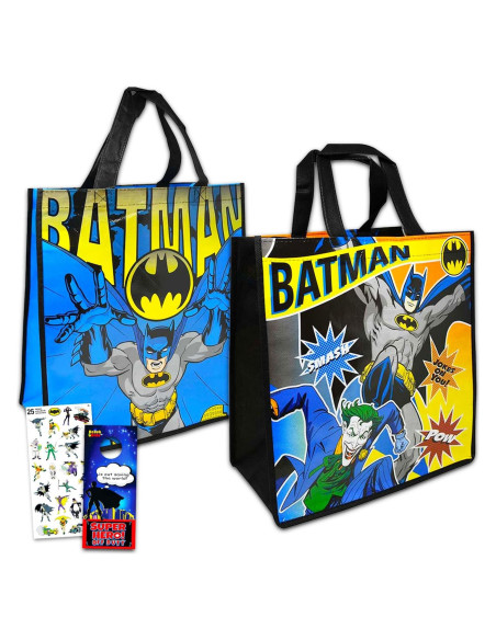 Bolsa de Tote Reutilizable Batman - 2 Unidades con Stickers