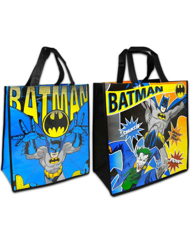 Bolsa de Tote Reutilizable Batman - 2 Unidades con Stickers