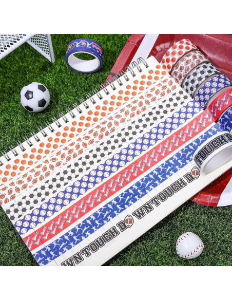 Cinta Washi Deportiva Whaline 12 Rollos 1.5cm x 5m