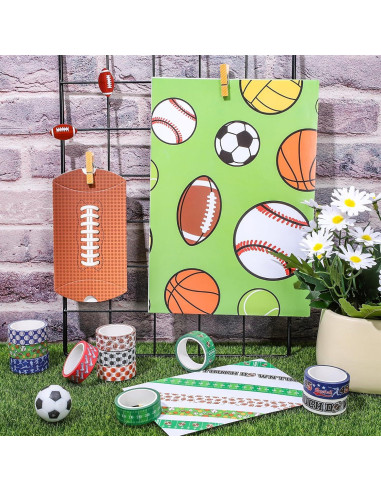 Cinta Washi Deportiva Whaline 12 Rollos 1.5cm x 5m