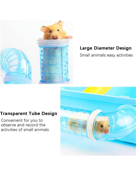 Kits de Tubos para Hámster FHDUSRYO - 2 Kits Azul 5.5cm