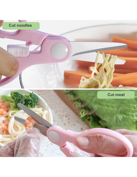 Tijeras para Comida de Bebé ATB Rosa, Acero Inoxidable, 15.5 cm Tijeras para Comida de Bebé ATB Rosa, Acero Inoxidable, 15.5 cm