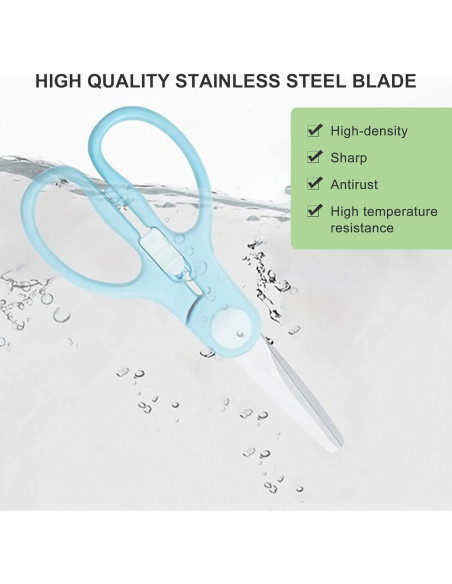 Tijeras para Comida de Bebé ATB Rosa, Acero Inoxidable, 15.5 cm Tijeras para Comida de Bebé ATB Rosa, Acero Inoxidable, 15.5 cm