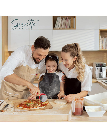 Cortador de Pizza Acero Inoxidable Servette Rojo 19.69 cm