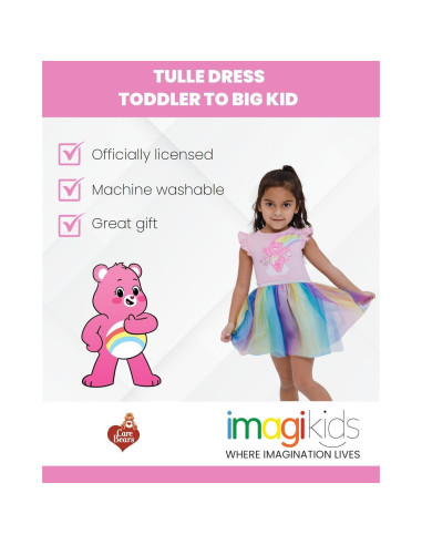 Vestido de Tul Arcoíris Care Bears Cheer Bear 4T Niña