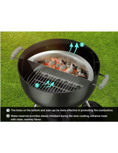 Cesta de Carbón Onlyfire F-GCG8570-SS1 con Reservorio de Agua 2