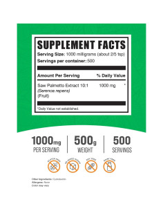 Extracto de Palma Enana en Polvo BulkSupplements 500g Vegano 2