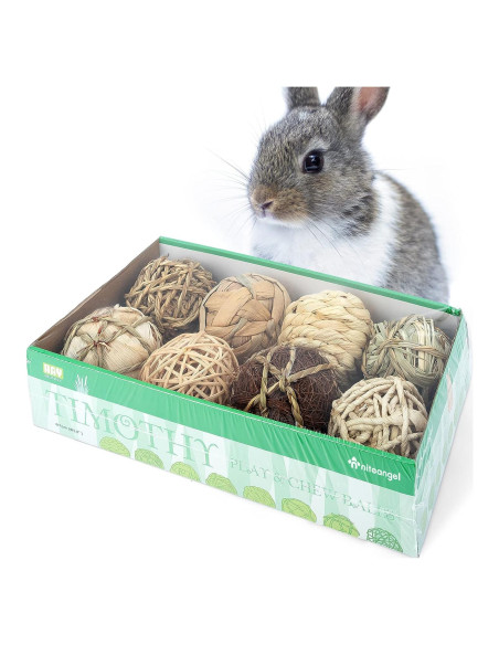 Pelotas de Masticar Naturales Niteangel para Conejos y Roedores