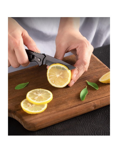 Cuchillos de bolsillo plegables Gerderk - 2 unidades, 7.37 cm hoja