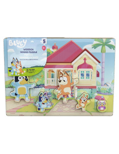 Rompecabezas Sonoro de Madera Bluey - 5 Piezas para Niños
