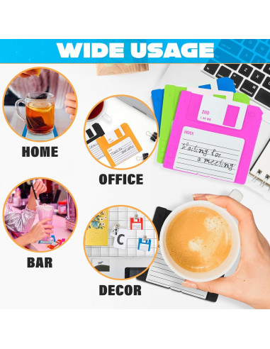 6 Posavasos de Silicona DIMROM Cuadrados 9x9 cm Flexibles