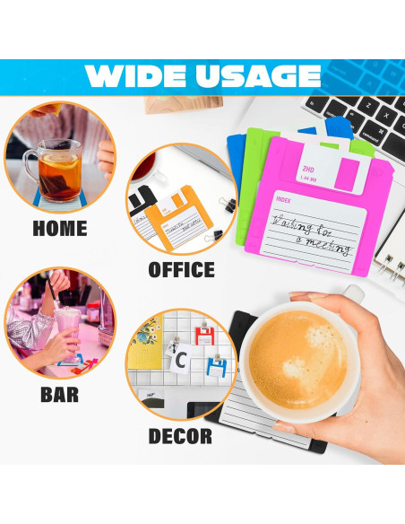 6 Posavasos de Silicona DIMROM Cuadrados 9x9 cm Flexibles