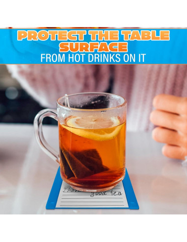 6 Posavasos de Silicona DIMROM Cuadrados 9x9 cm Flexibles