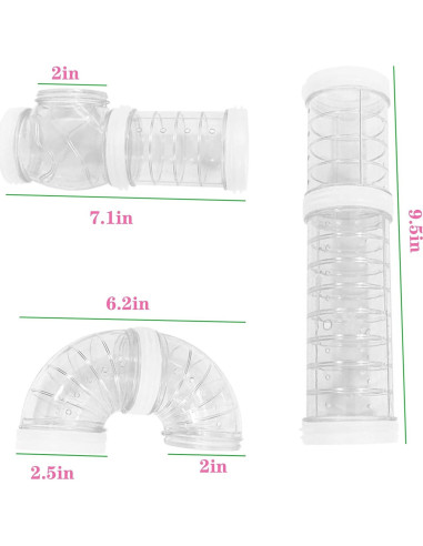 Juego de Tubos para Hámster Together-life, 8 Piezas, Conectables
