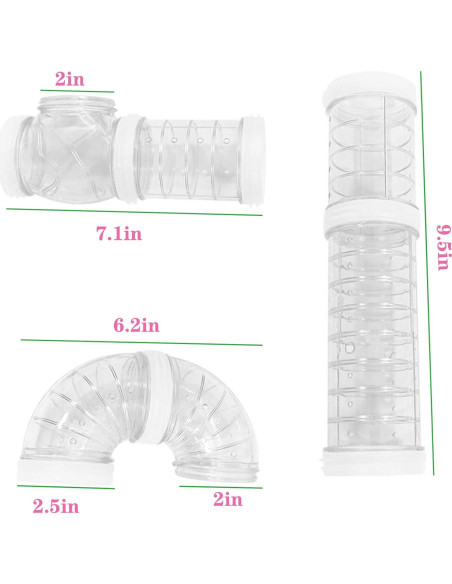Juego de Tubos para Hámster Together-life, 8 Piezas, Conectables