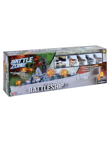 Acorazado Motormax 66 cm con Aviones y Tanque Militar