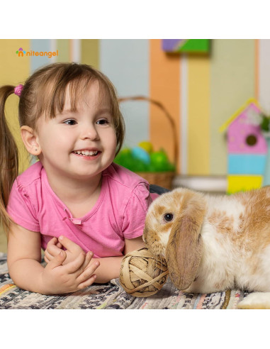 Pelotas de Masticar Naturales Niteangel para Conejos y Roedores