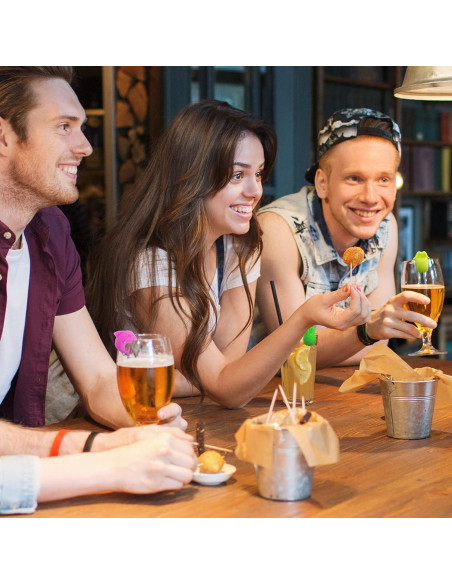 Marcadores de Vino PAGOW 18 Piezas Silicona Colorida