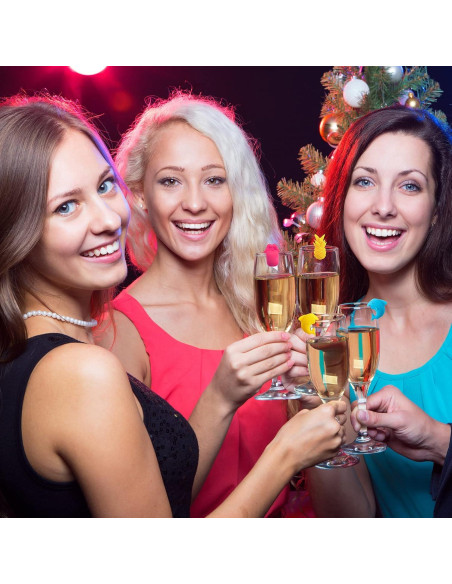 Marcadores de Vino PAGOW 18 Piezas Silicona Colorida