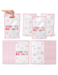 50 Bolsas de Fiesta Boho Rosa ArowlWesh 16.3x25.4cm