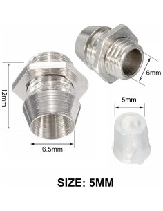 Soportes LED 5mm RTNLIT - 30pcs Base Montaje Cobre Cromado 2