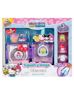 Set de Juego Squish-a-longs Hola Kitty Boba con Mini-Squish