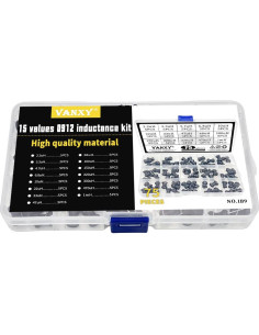 Kit de Inductores Radiales VANXY 75Pcs 2.2uH a 1mH 2