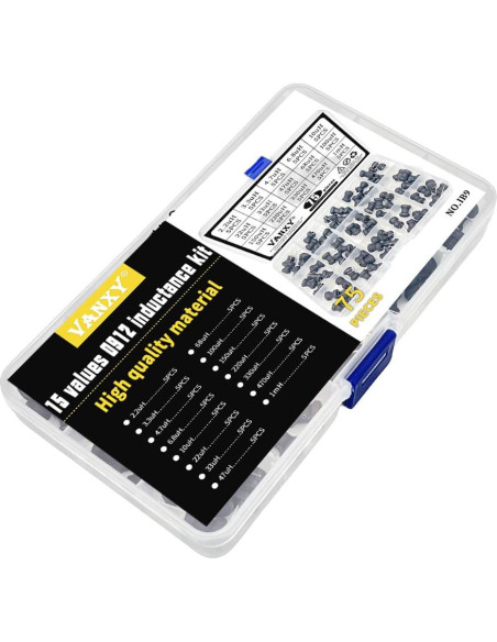 Kit de Inductores Radiales VANXY 75Pcs 2.2uH a 1mH