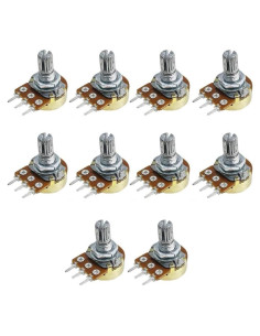 10 Pcs Potenciometro Lineal WH148 1M Ohm 15mm Eje Yetaida