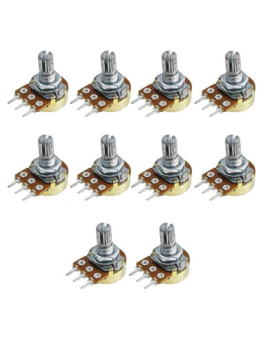 10 Pcs Potenciometro Lineal WH148 1M Ohm 15mm Eje Yetaida