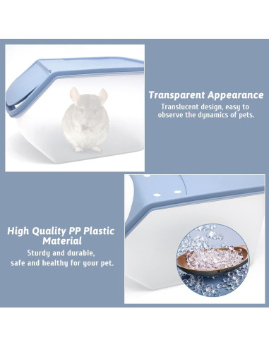 Contenedor de Baño de Arena BNOSDM para Hámster y Chinchilla