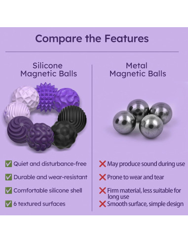 Bolas Sensoriales Magnéticas PARTY TONIGHT - 8 Piezas Antiestrés