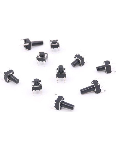 Kit de Interruptores Táctiles Hilitchi 200 Pcs 6x6mm 10 Valores