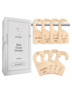 Divisores de Closet para Bebés - Madera Premium - 8 Piezas