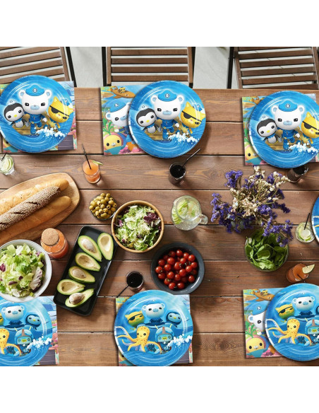 Suministros de Fiesta Octonautas 40 Pcs - Platos y Servilletas