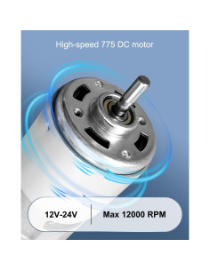 Motor DC 775 Alta Velocidad 12V-24V 12000 RPM 2PCS 2