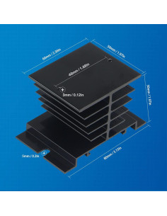 Disipador de Calor de Aluminio CGELE 80x50mm para Relé 10A 25A 40A 2