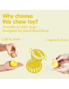 Juguete para Masticar Perros Eooezj Amarillo 8cm Silicona 2