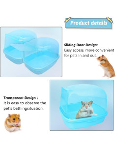 Baño de Arena para Hámster Hamiledyi 23.9x17x17 cm 2