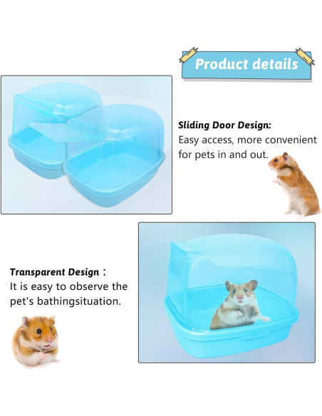 Baño de Arena para Hámster Hamiledyi 23.9x17x17 cm