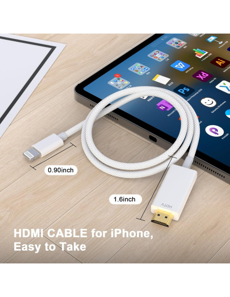 Adaptador Lightning a HDMI FUHAYA 1080P para iPhone y iPad