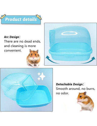 Baño de Arena para Hámster Hamiledyi 23.9x17x17 cm