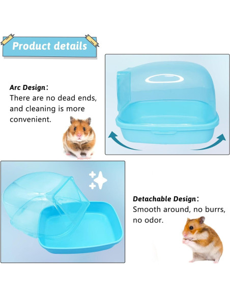 Baño de Arena para Hámster Hamiledyi 23.9x17x17 cm