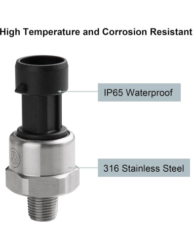Transductor de Presión de Combustible Ronybuy 0-100 Psi NPT