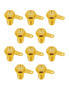 10 Conectores SMA Hembras Coaxiales Montaje en Panel POBADY 2