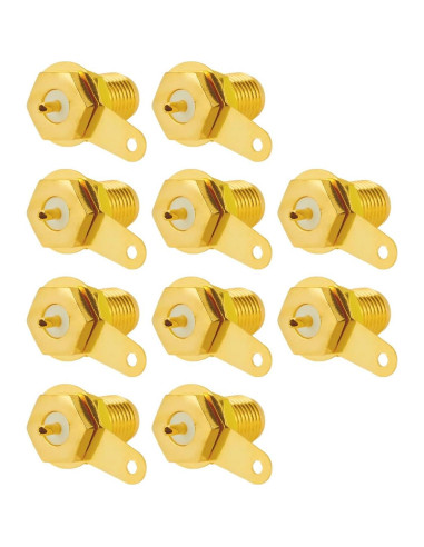 10 Conectores SMA Hembras Coaxiales Montaje en Panel POBADY