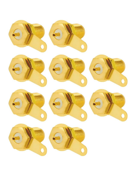 10 Conectores SMA Hembras Coaxiales Montaje en Panel POBADY