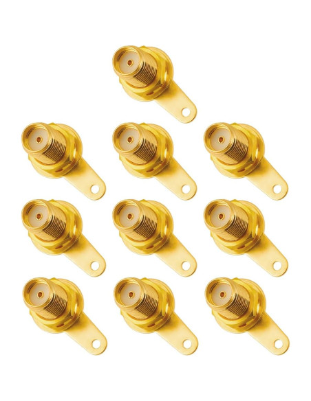 10 Conectores SMA Hembras Coaxiales Montaje en Panel POBADY