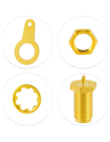 10 Conectores SMA Hembras Coaxiales Montaje en Panel POBADY